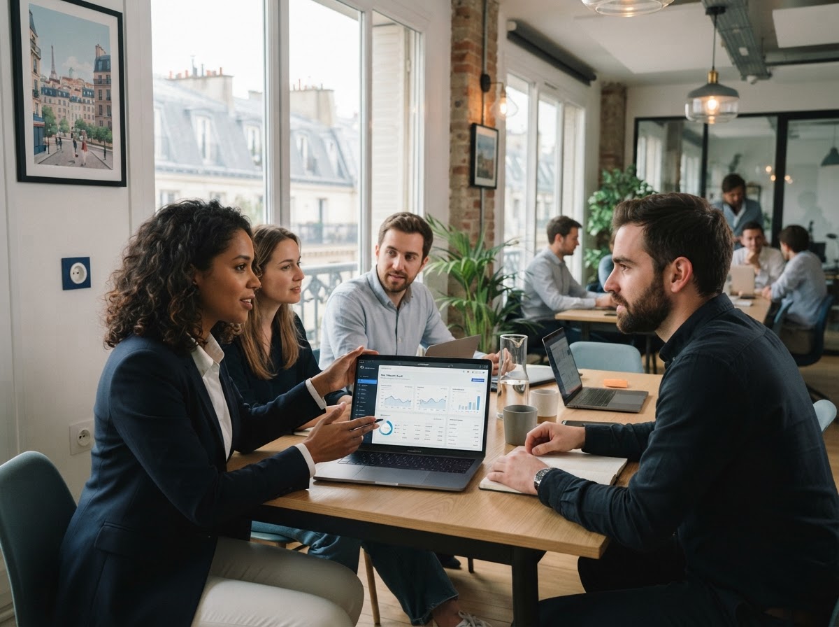 Élan Finance — consultant analysant ses données financières sur ordinateur